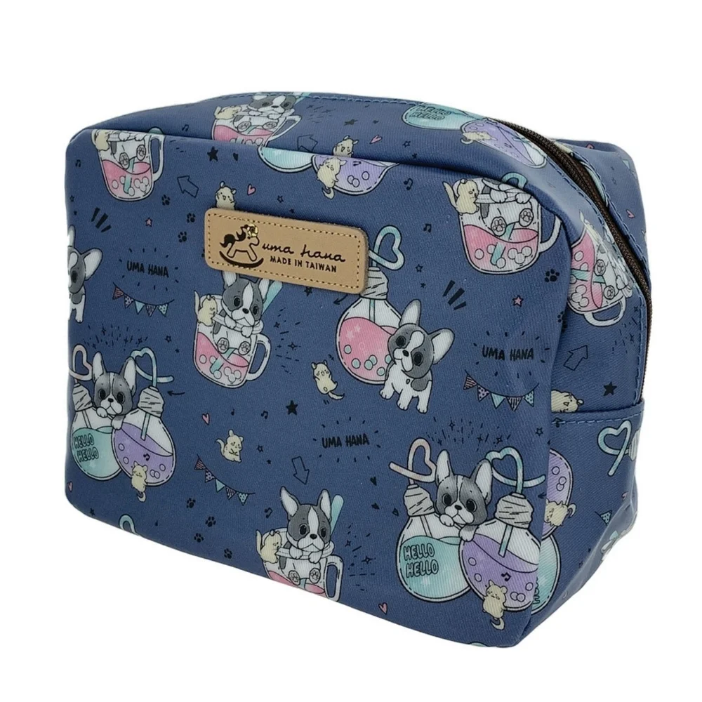 Waterproof Boba Frenchie Cube Makeup Cosmetic Bag - Picture 1 of 10